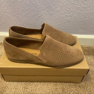 Lucy Brand tan loafers size 8 .